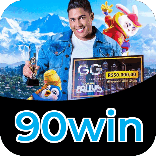 Passo a passo visual mostrando processo de download e instalação do aplicativo 90win